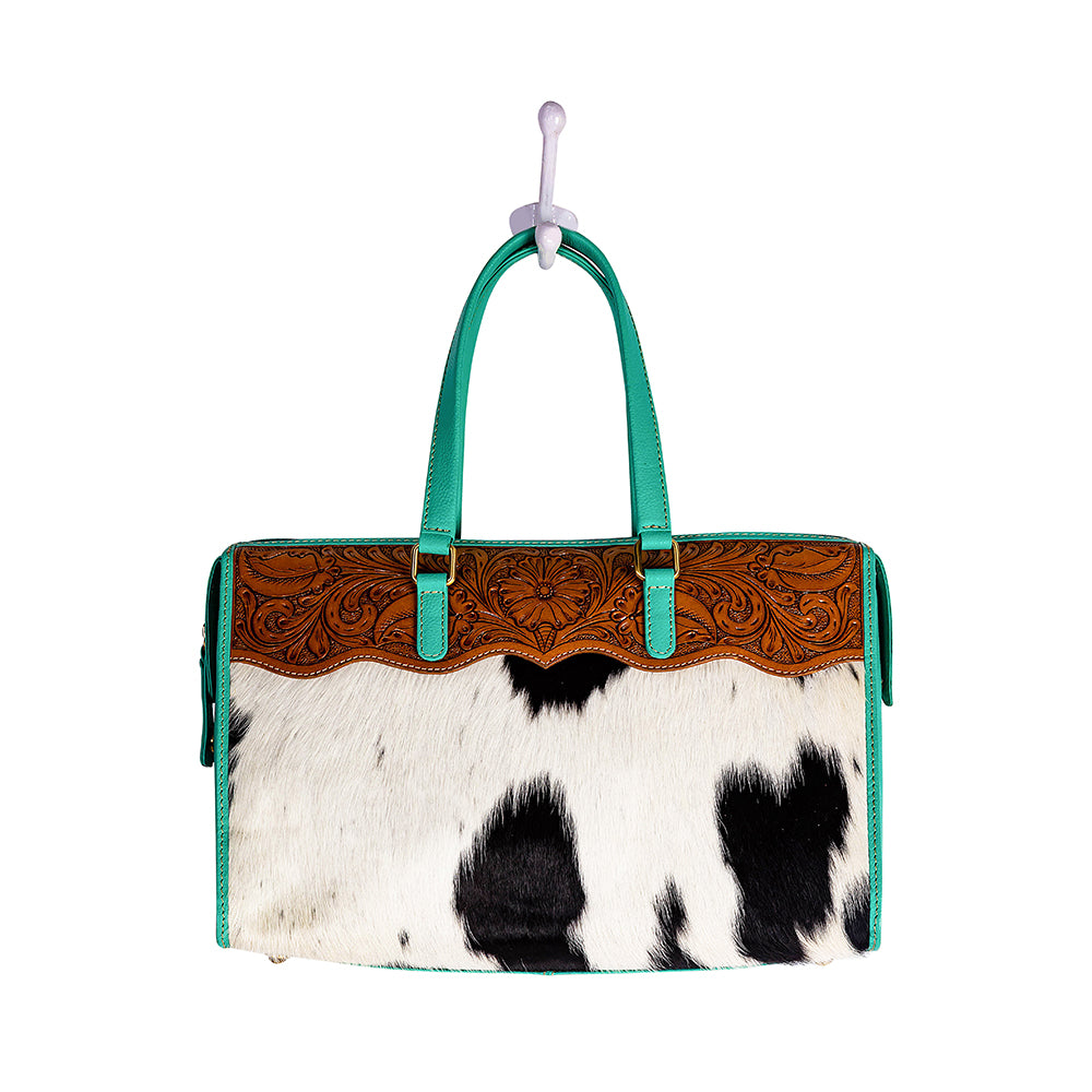 Tylersburg Hand-tooled Handbag in Turquoise - Myra USA