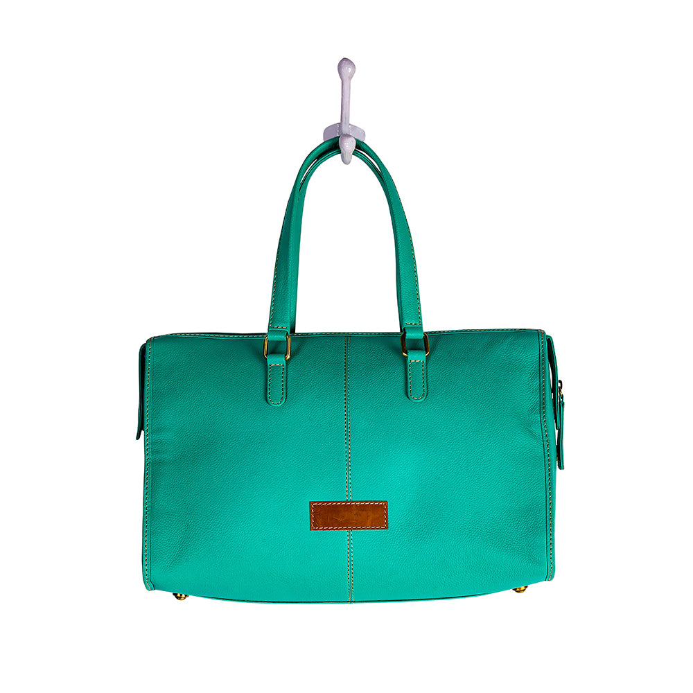 Tylersburg Hand-tooled Handbag in Turquoise - Myra USA