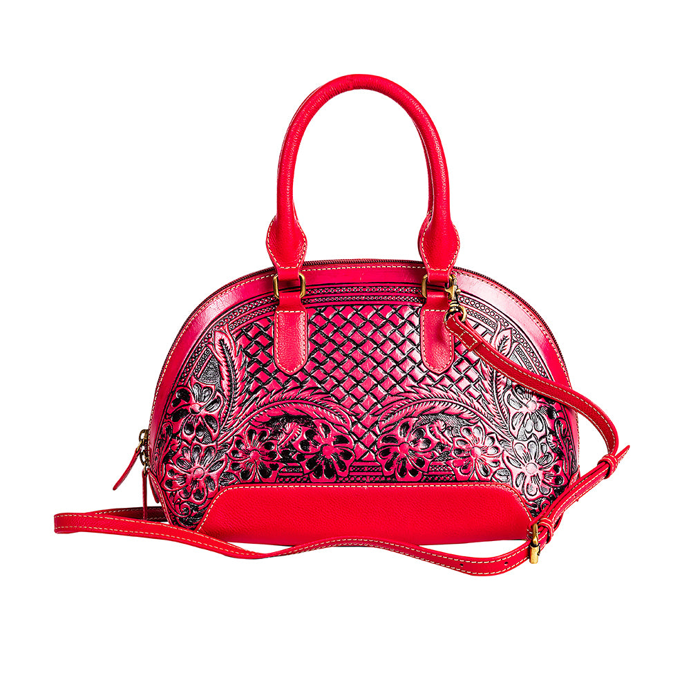 Emmylou Pass Hand-tooled Bag in Red - Myra USA