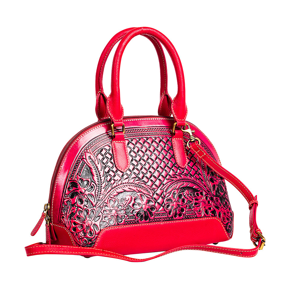 Emmylou Pass Hand-tooled Bag in Red - Myra USA
