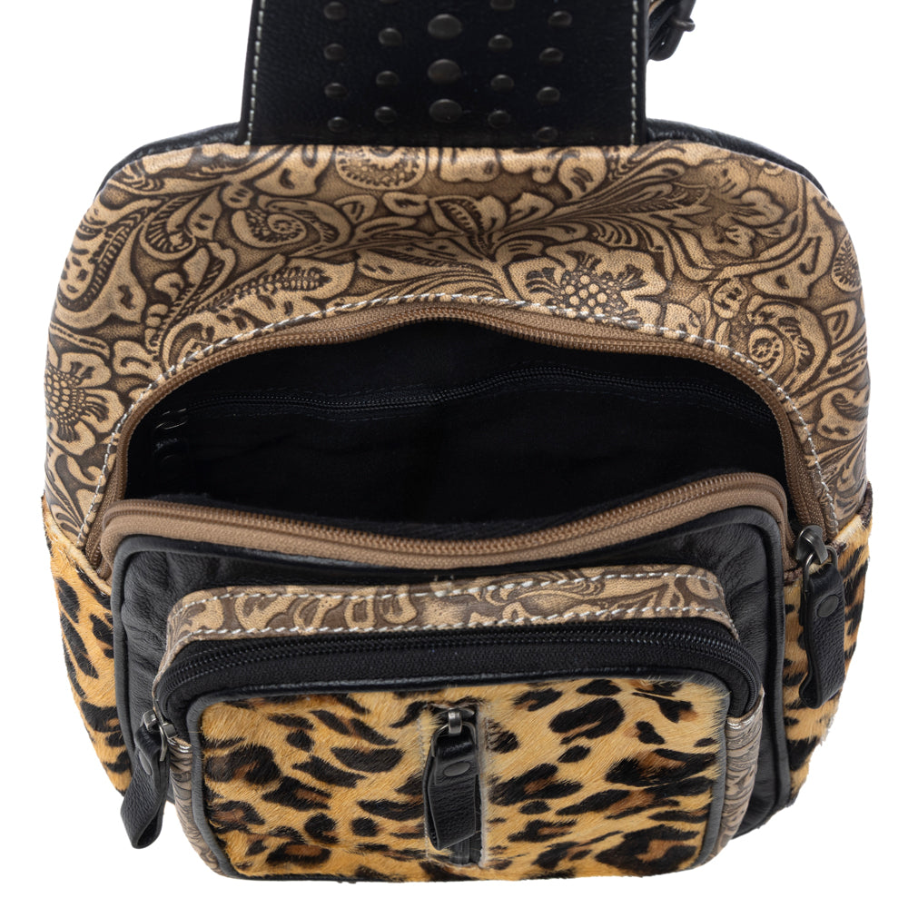 Jaguar Trail Hand-tooled Fanny Pack Bag