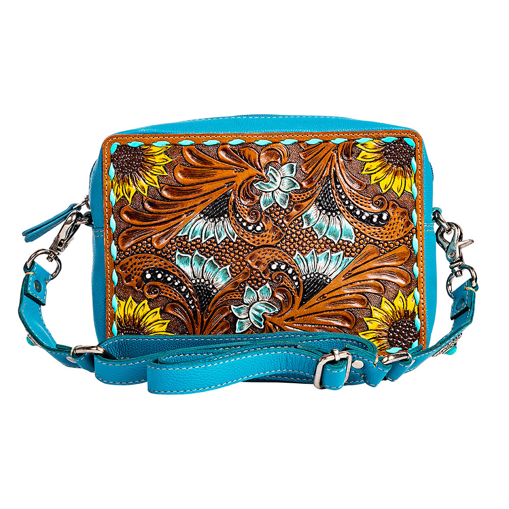 Blooms on the Trail Hand-tooled Bag - Myra USA
