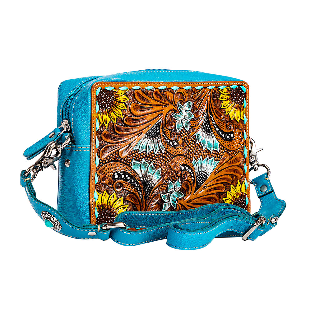 Blooms on the Trail Hand-tooled Bag - Myra USA