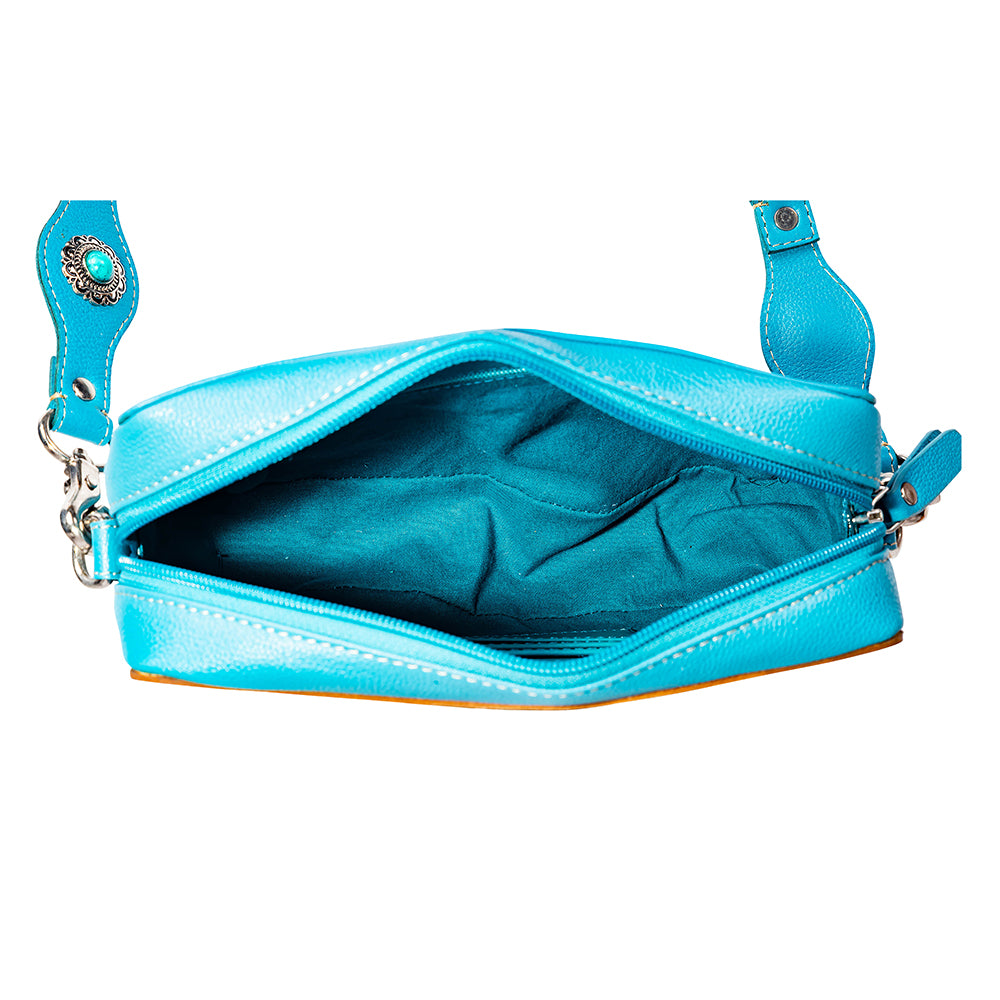 Blooms on the Trail Hand-tooled Bag - Myra USA