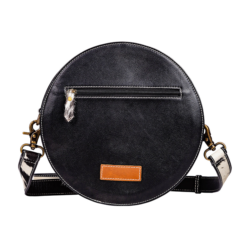 Bloomin' Steer Hand-tooled Round Bag - Myra USA