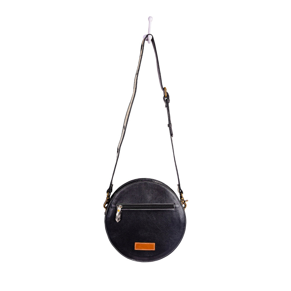 Bloomin' Steer Hand-tooled Round Bag - Myra USA