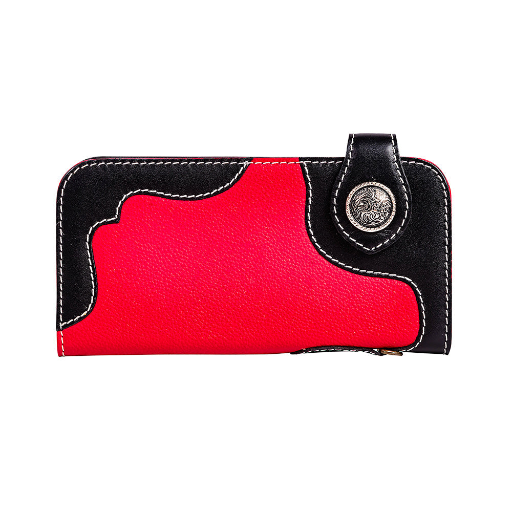 Elkerson Ridge Wallet In Black & Red - Myra USA