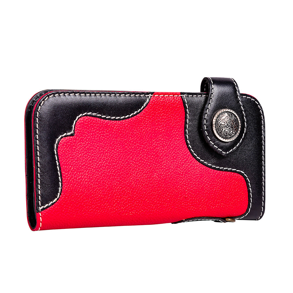 Elkerson Ridge Wallet In Black & Red - Myra USA