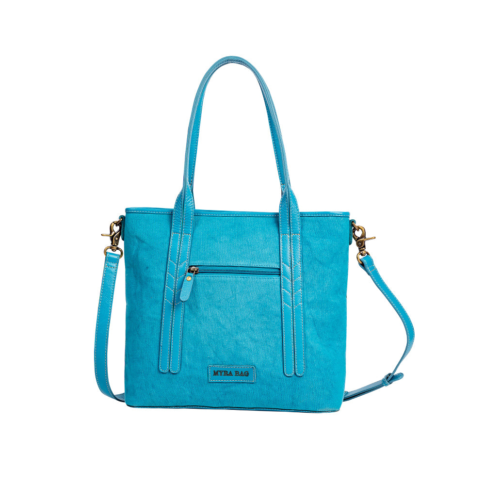 Blue Ridge Carolina Canvas & Hairon Handbag - Myra USA