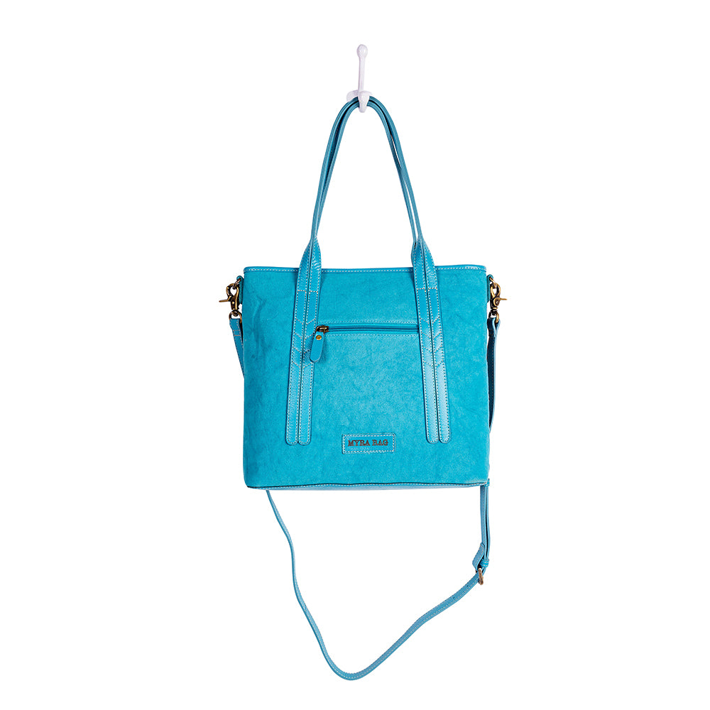 Blue Ridge Carolina Canvas & Hairon Handbag - Myra USA