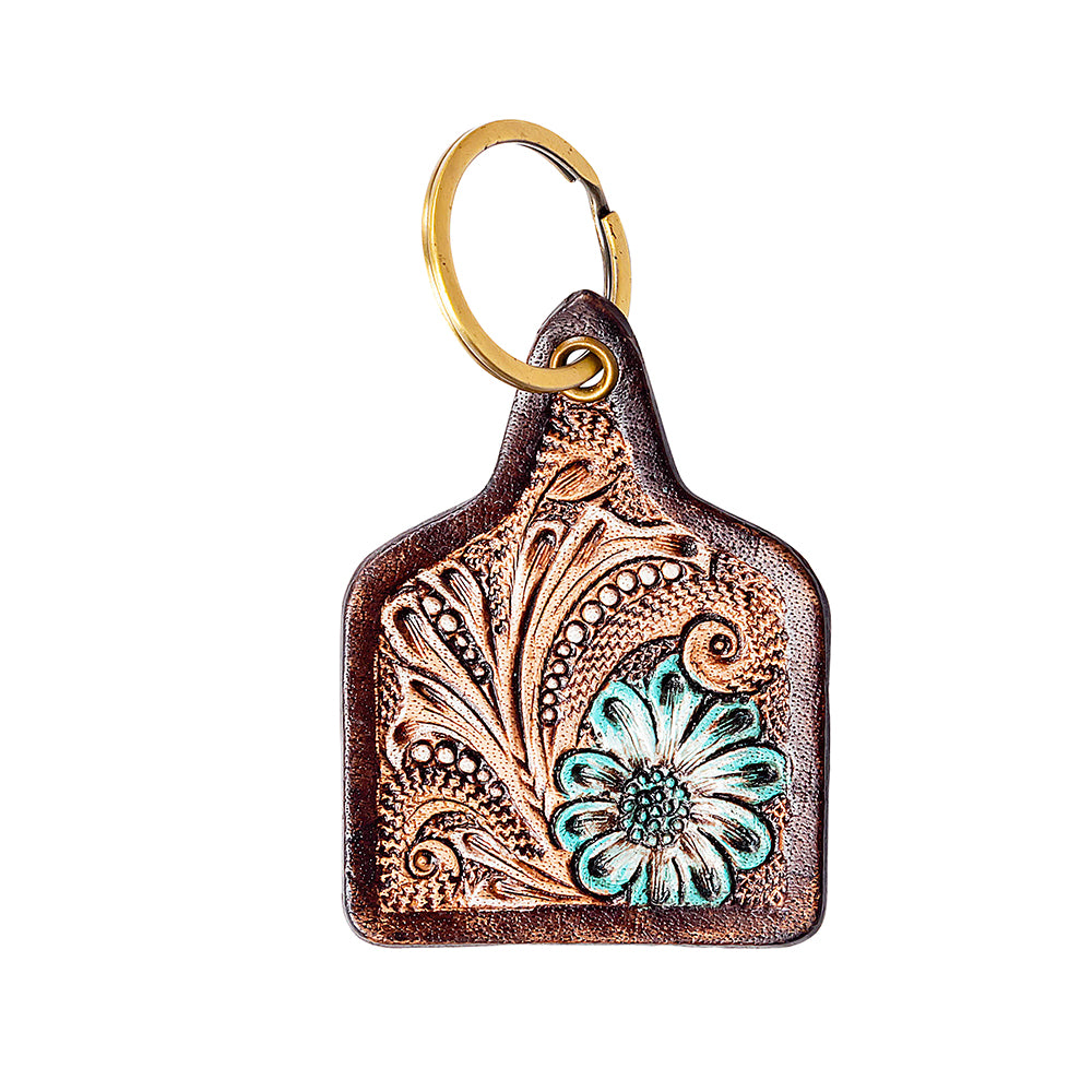 Bella Sophia Hand-tooled Key Fob - Myra USA