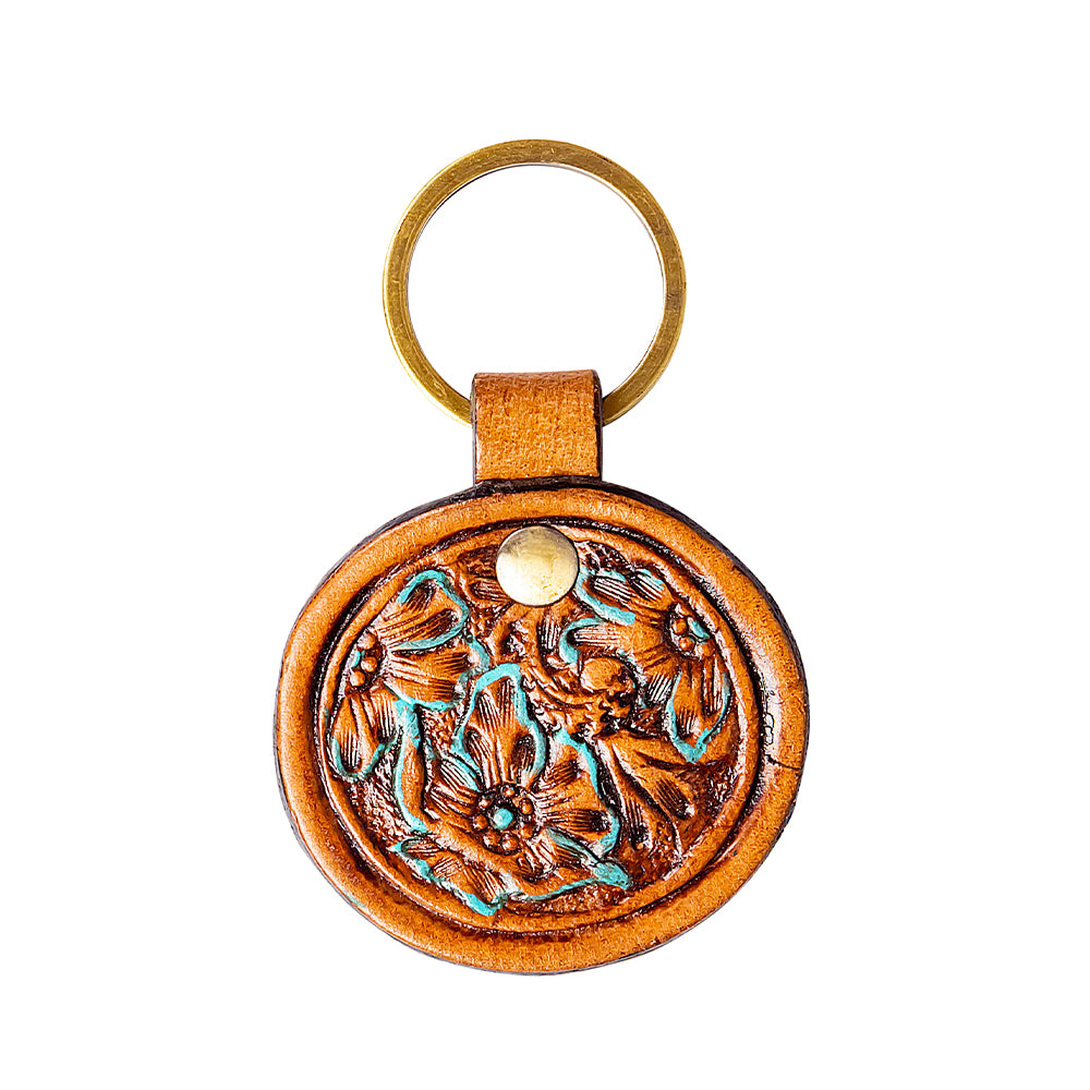 Greet the Day Hand-tooled Key Fob - Myra USA