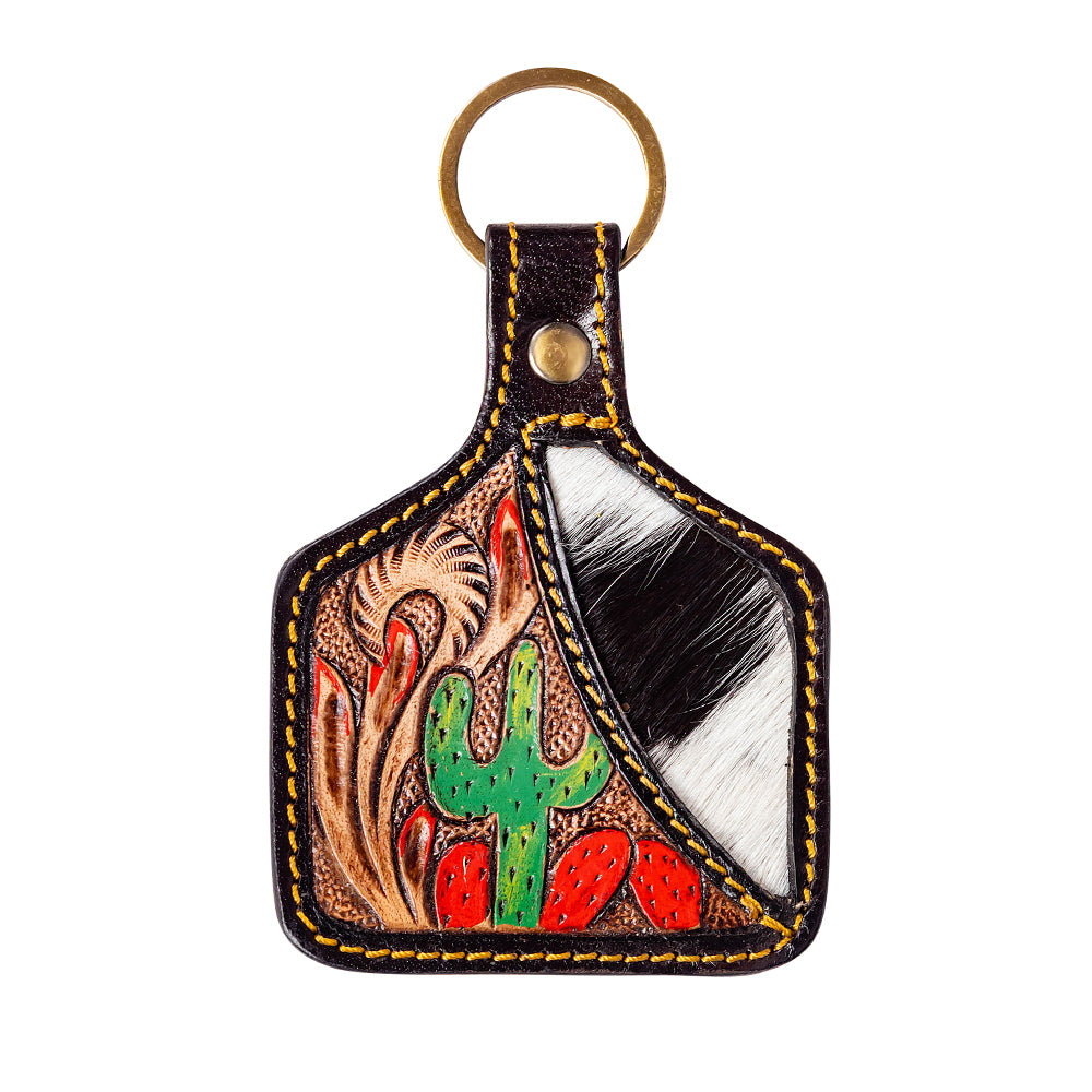 Wild Prairie Hand-tooled Key Fob - Myra USA