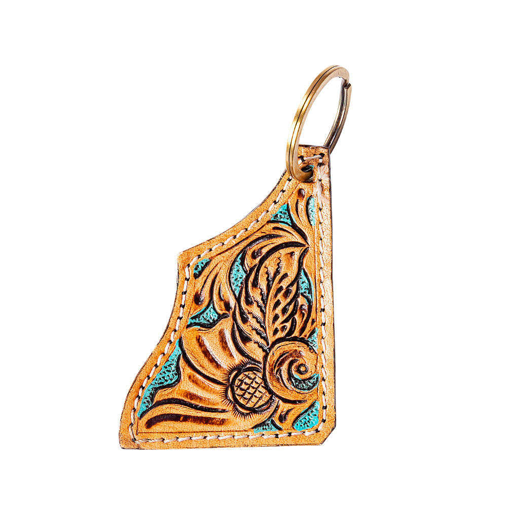 My Corner of the World Hand-tooled Key Fob - Myra USA