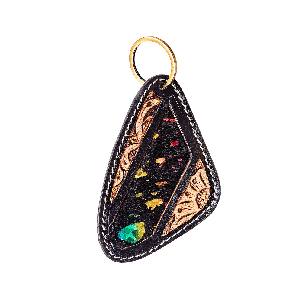 Night Sky Hand-tooled Key Fob - Myra USA