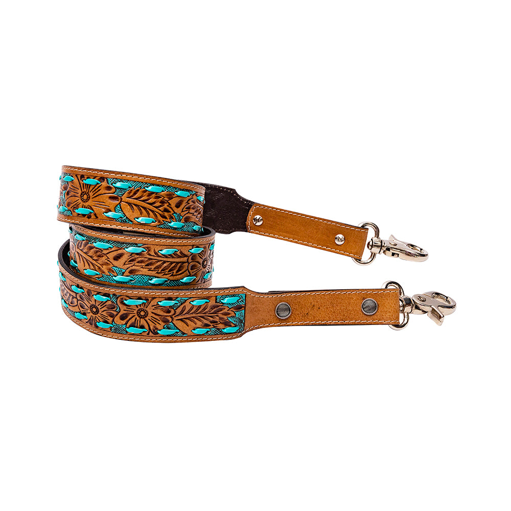 Dakota Bluff Hand-tooled Leather Strap - Myra USA