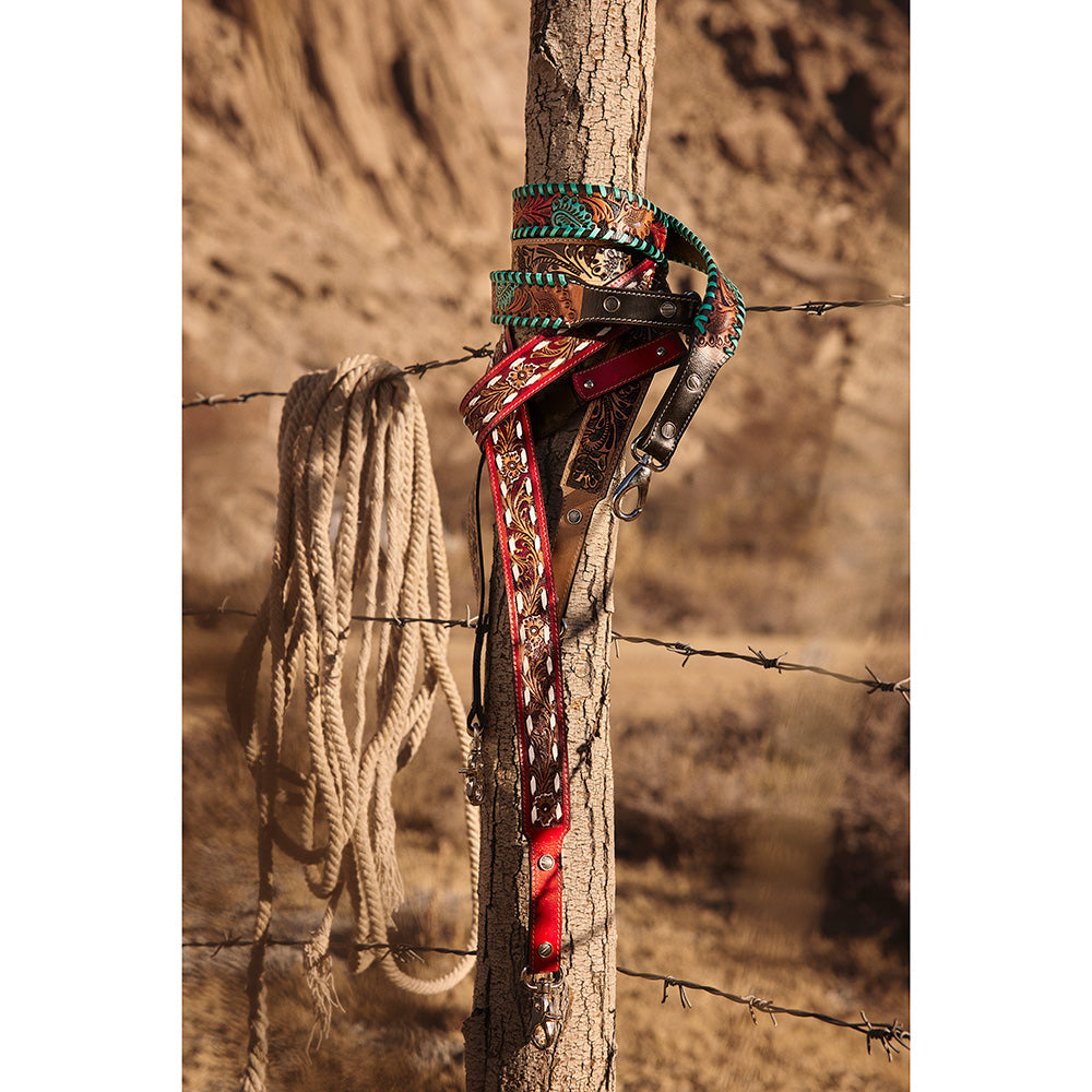 Timmson Trail Hand-tooled Leather Strap - Myra USA