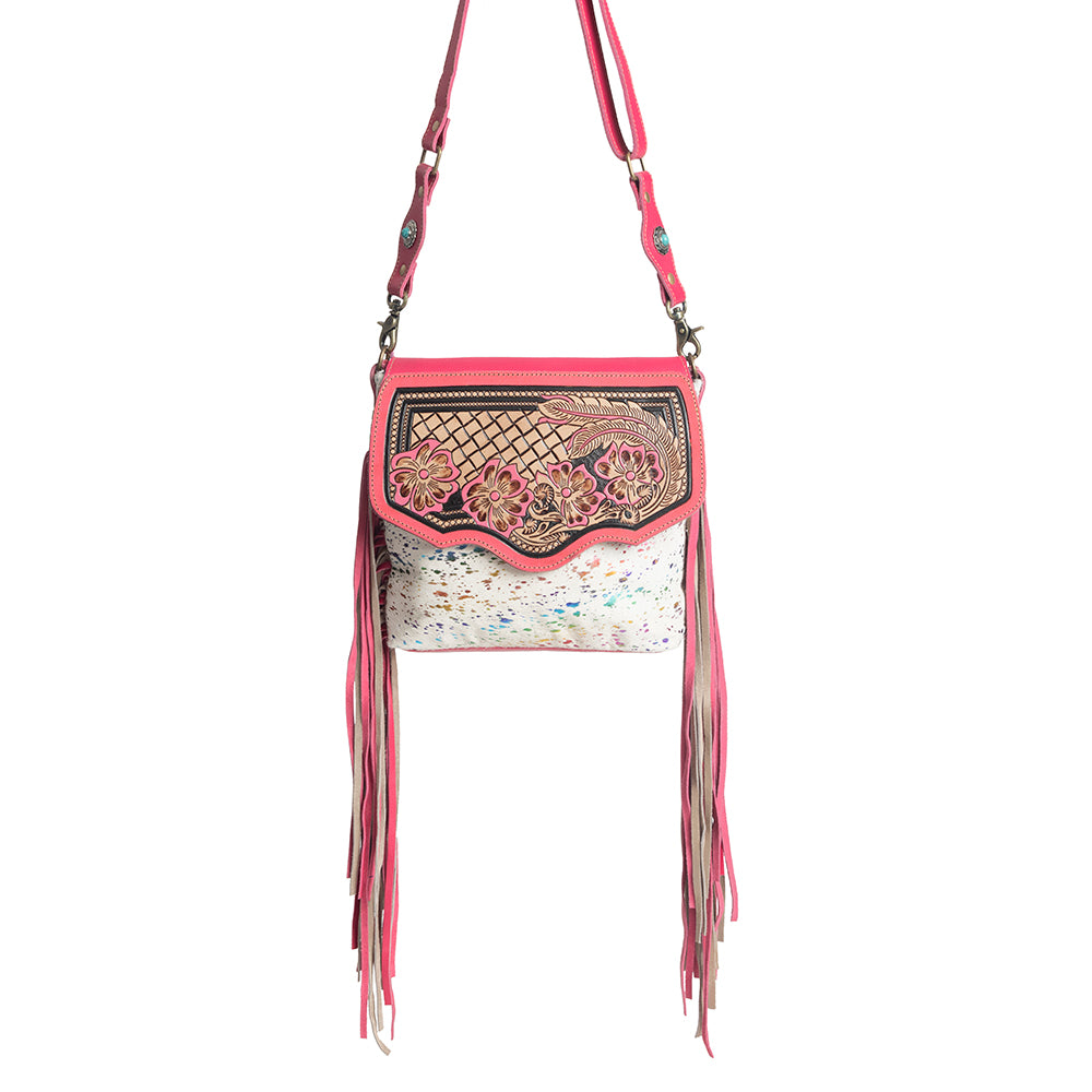 Rosa Verde Hand-Tooled Bag - Myra USA