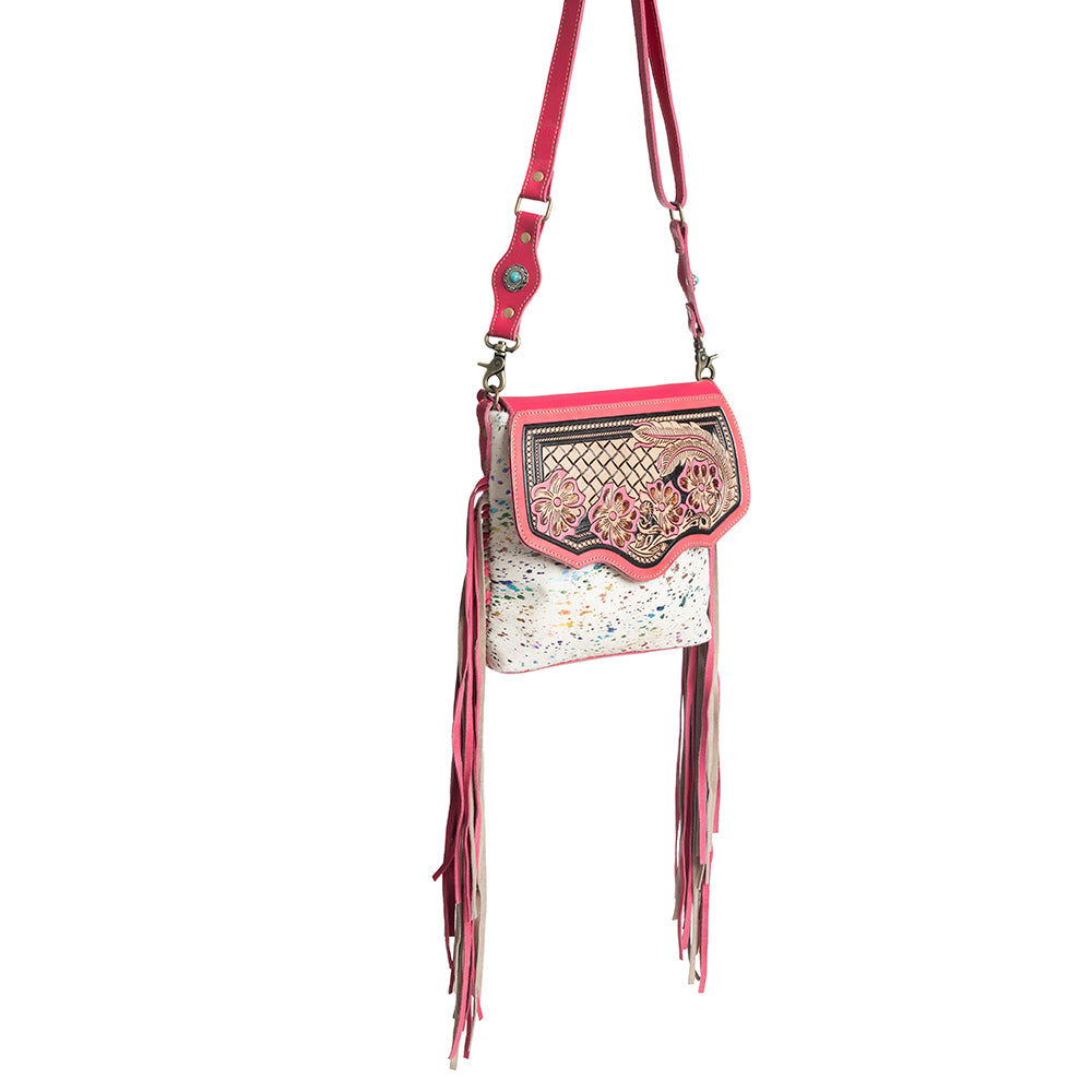 Rosa Verde Hand-Tooled Bag - Myra USA