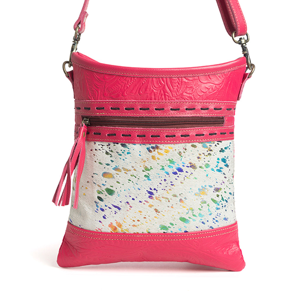 Rosa Verde Small Canvas & Hairon Bag - Myra USA