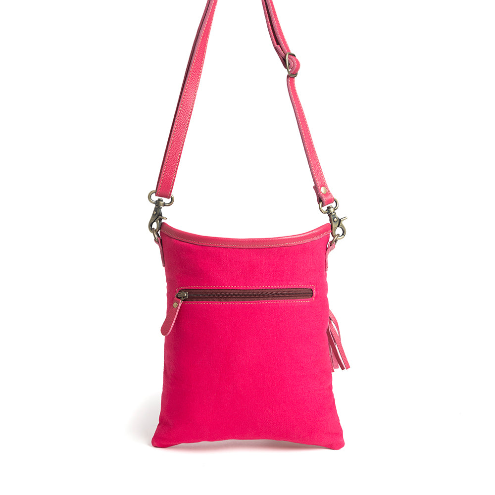 Rosa Verde Small Canvas & Hairon Bag - Myra USA