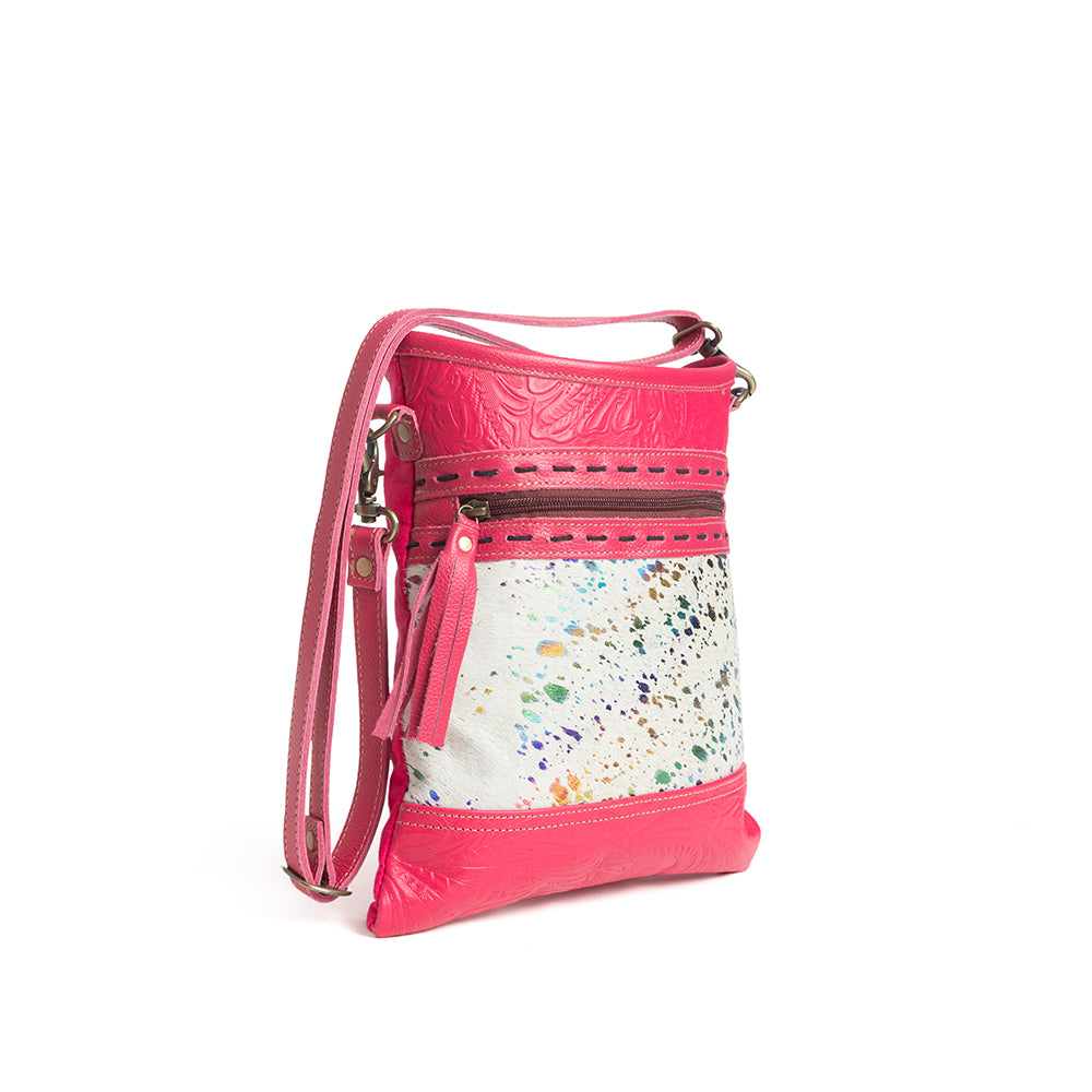 Rosa Verde Small Canvas & Hairon Bag - Myra USA