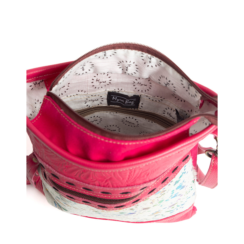 Rosa Verde Small Canvas & Hairon Bag - Myra USA