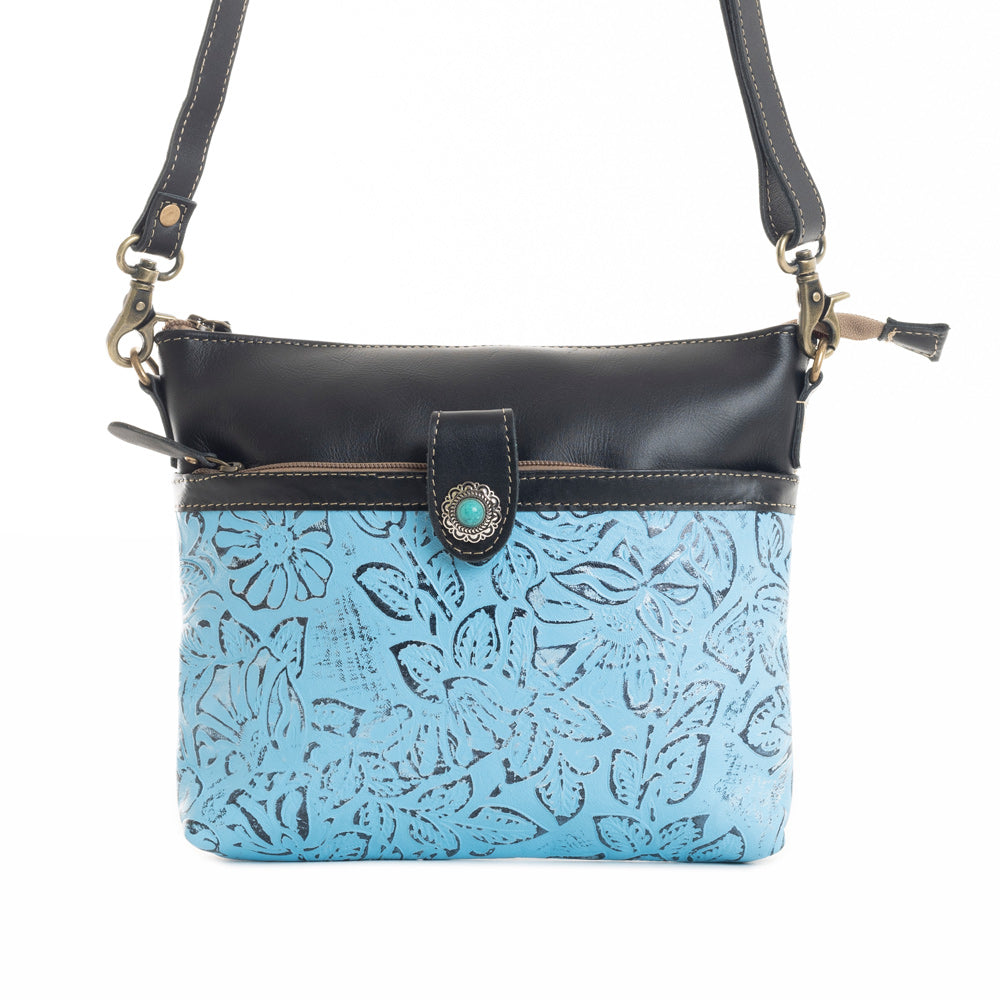 Fennington Leather Bag in Blue - Myra USA