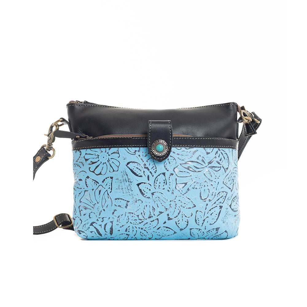 Fennington Leather Bag in Blue - Myra USA