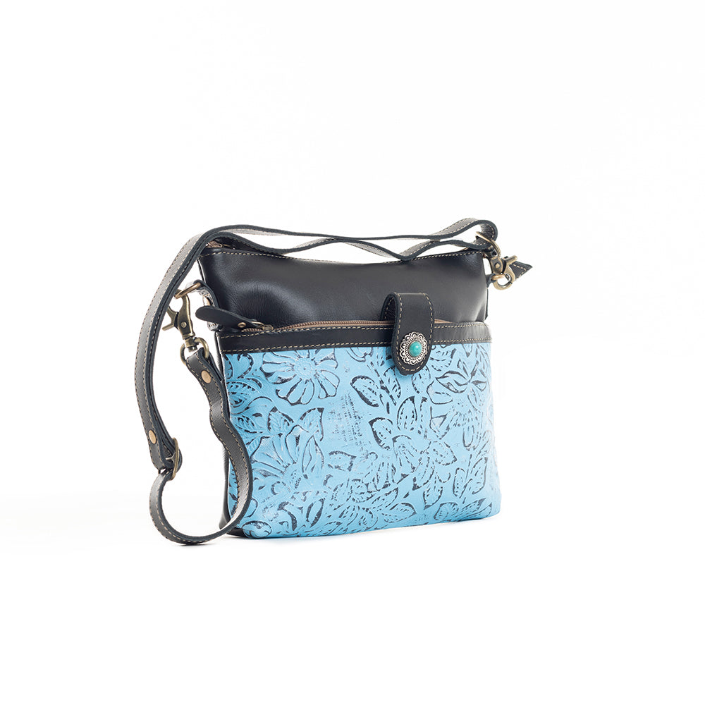Fennington Leather Bag in Blue - Myra USA