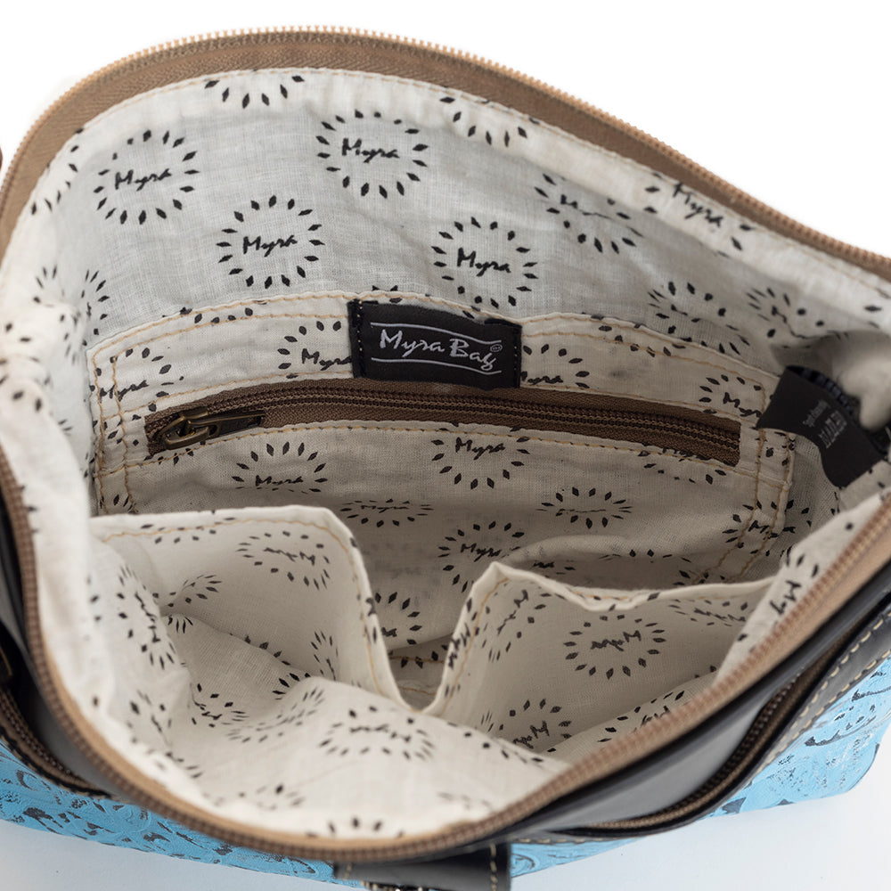 Fennington Leather Bag in Blue - Myra USA