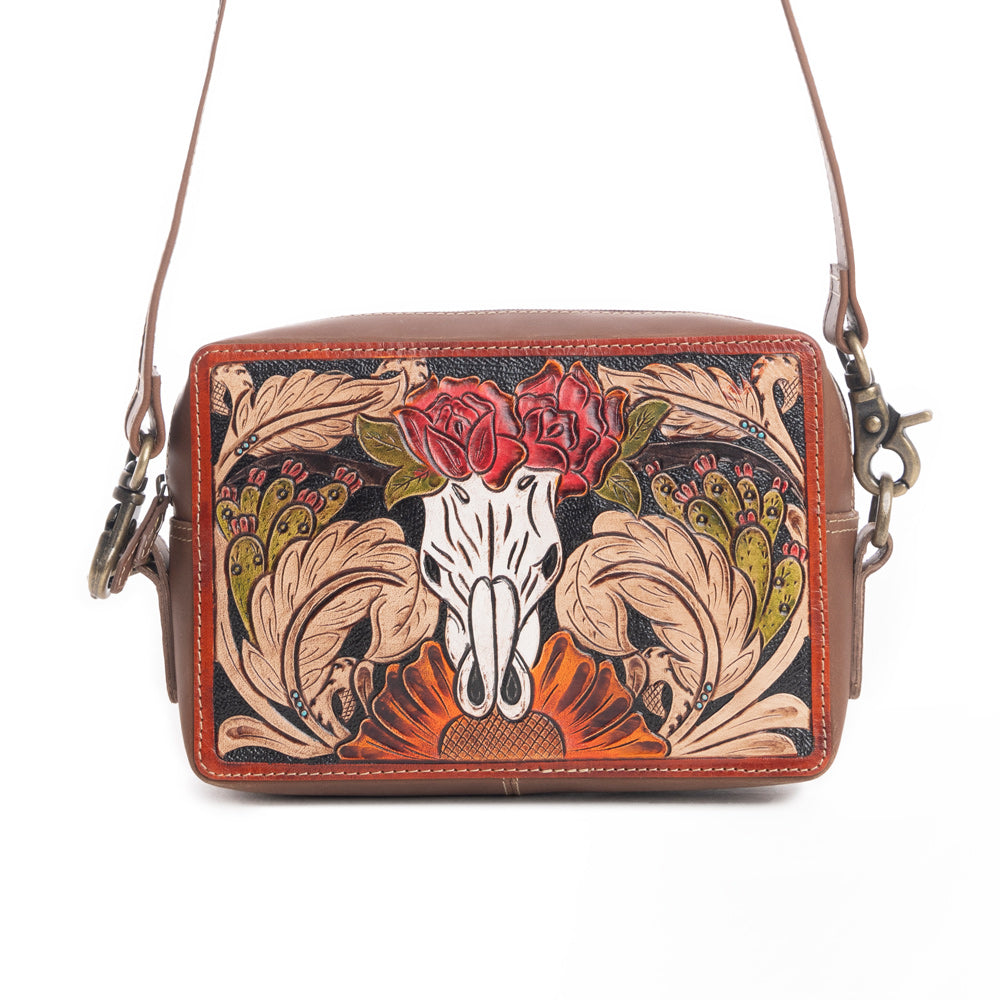 Winds of the Rose Hand-Tooled Bag - Myra USA