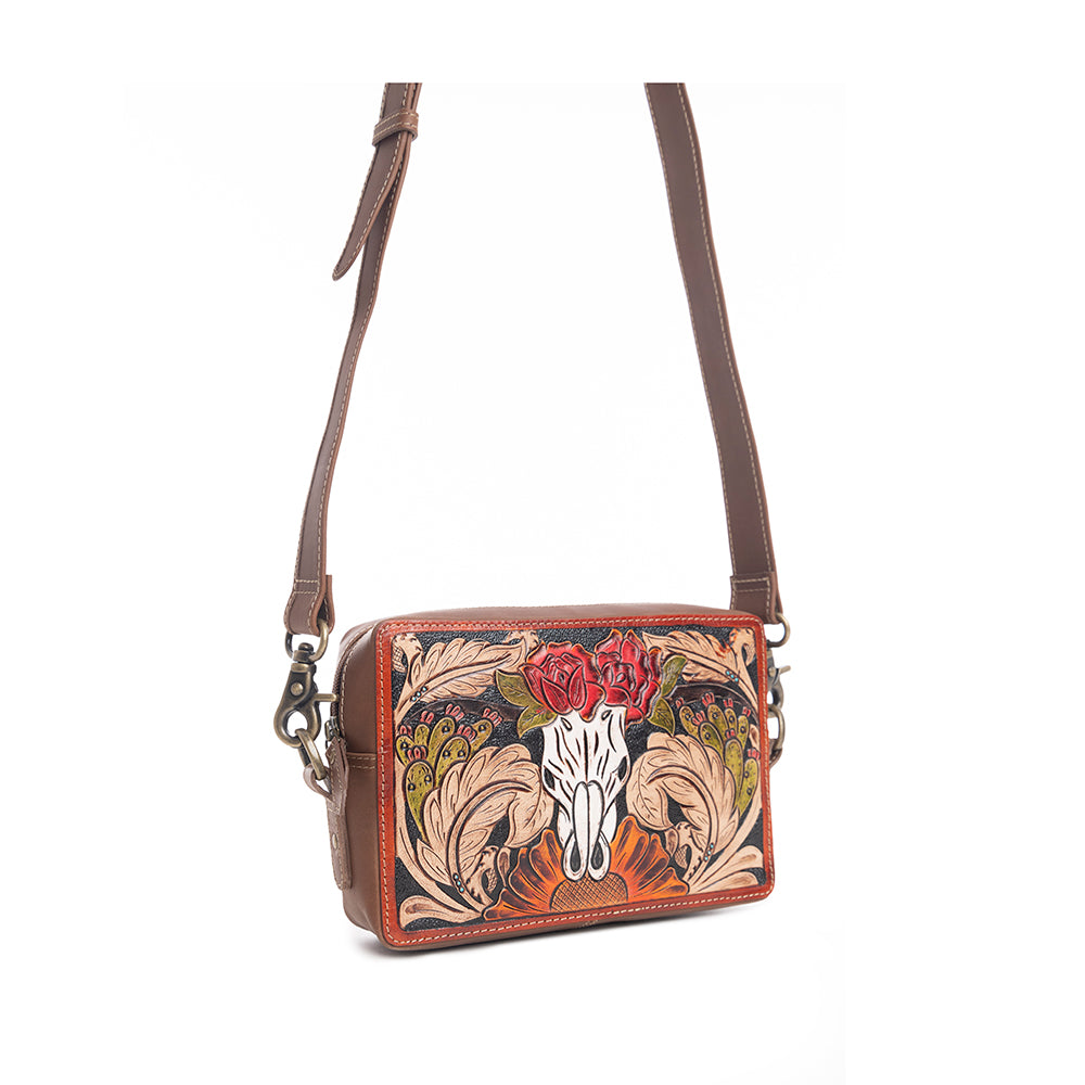 Winds of the Rose Hand-Tooled Bag - Myra USA