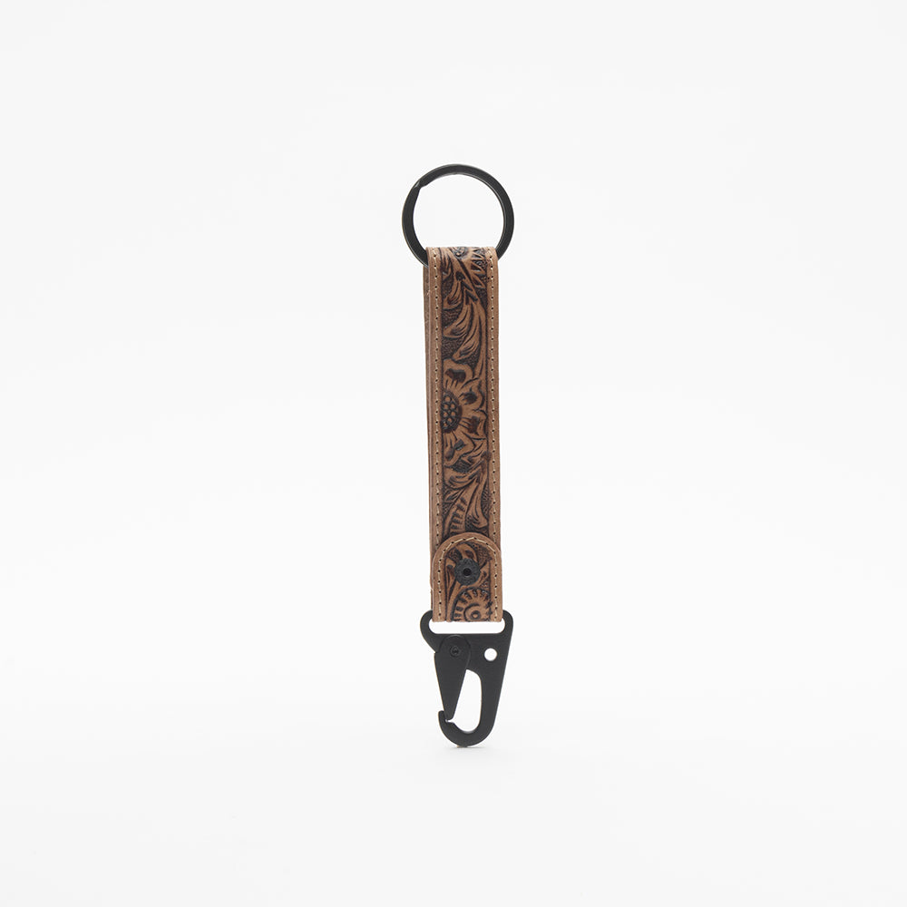 Western Days Hand-tooled Leather Key Fob - Myra USA