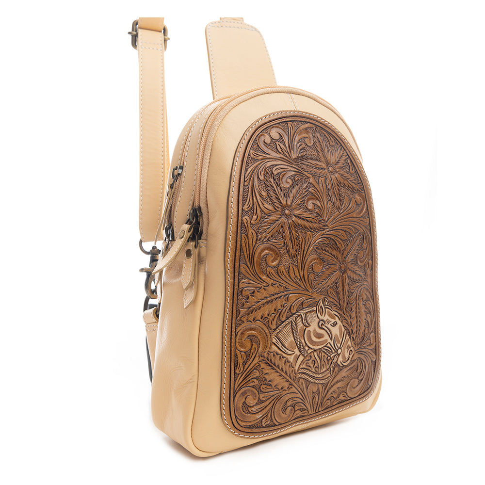Glorietta Sling Bag In Desert Sand - Myra USA