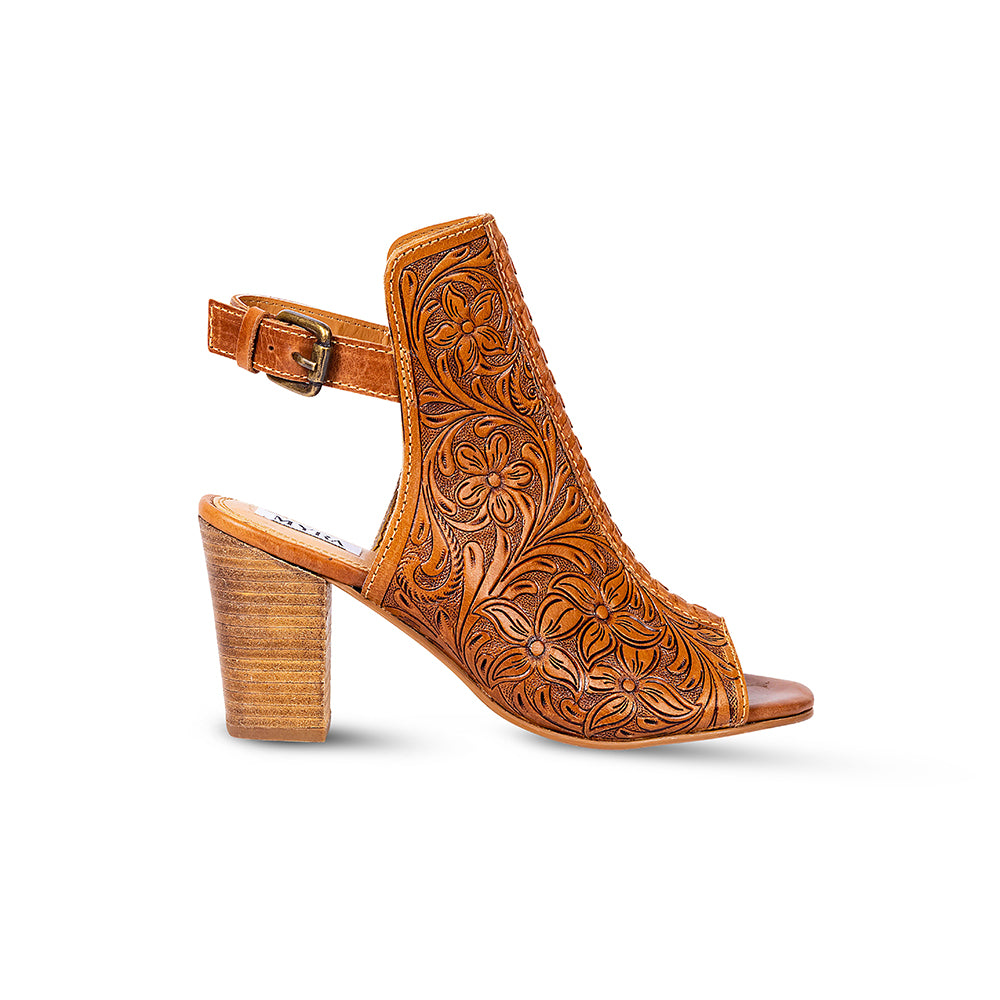 Monika Boot In Hand-tooled Leather - Myra USA