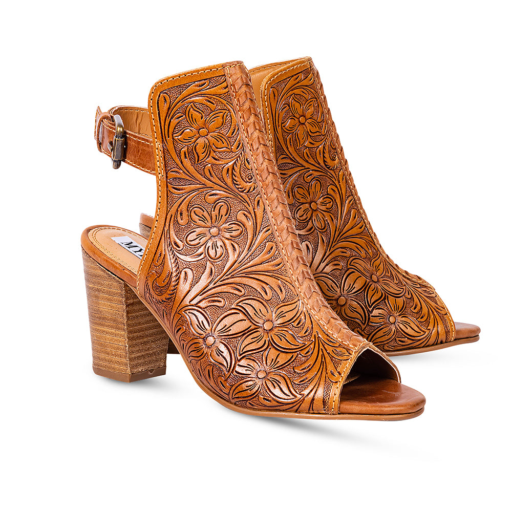 Monika Boot In Hand-tooled Leather - Myra USA