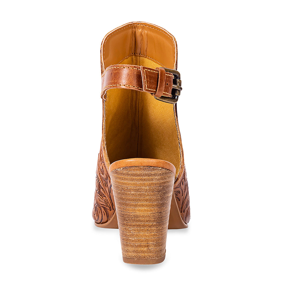 Monika Boot In Hand-tooled Leather - Myra USA