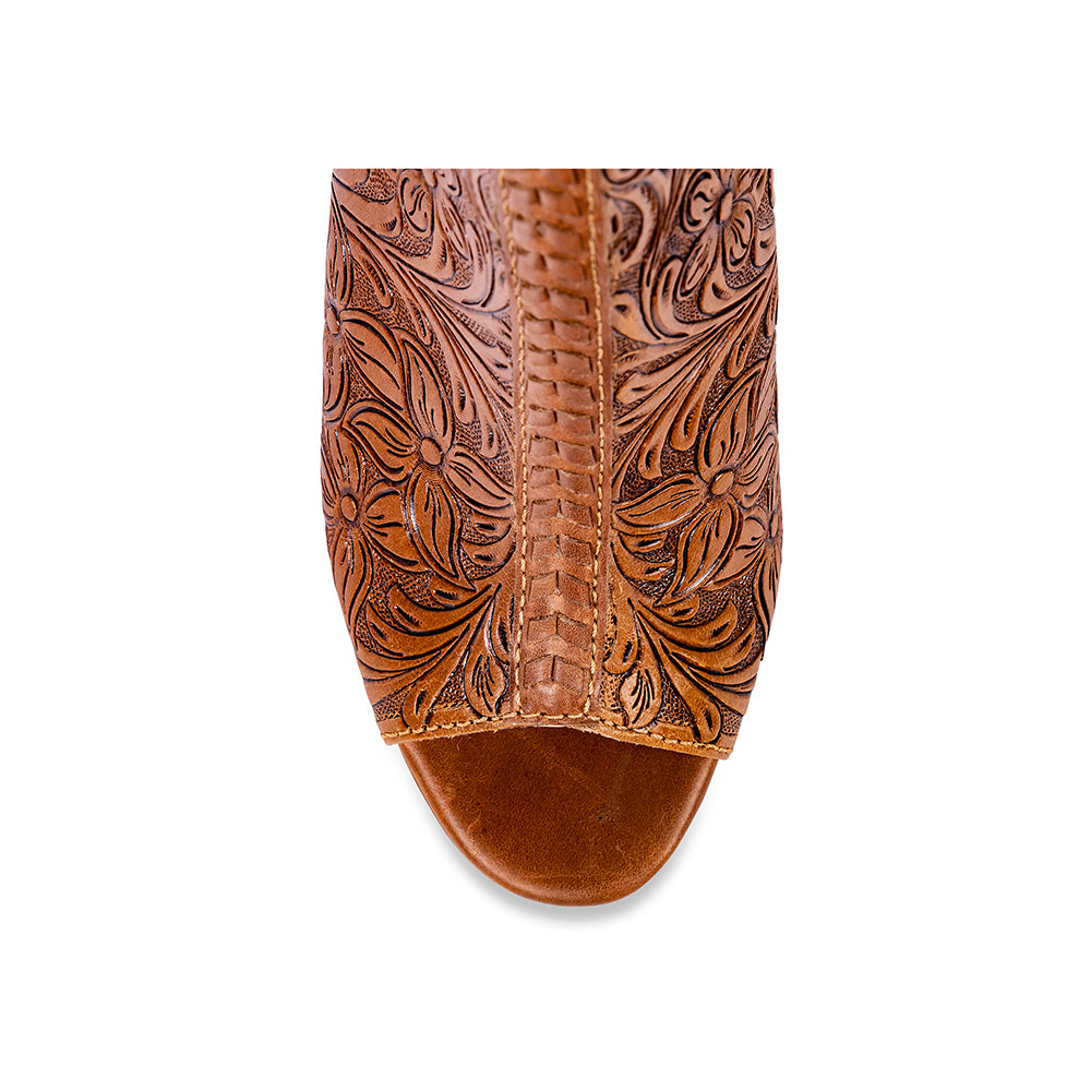 Monika Boot In Hand-tooled Leather - Myra USA