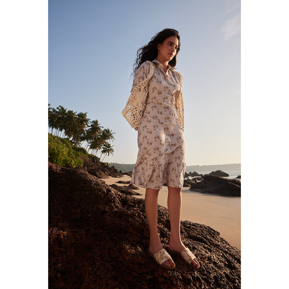 Kemma Hair-On Hide Sandals In Light And Caramel - Myra USA
