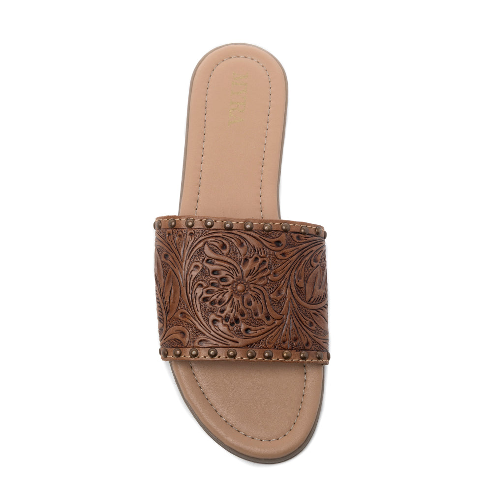 Ellie Hand-Tooled Sandals - Myra USA