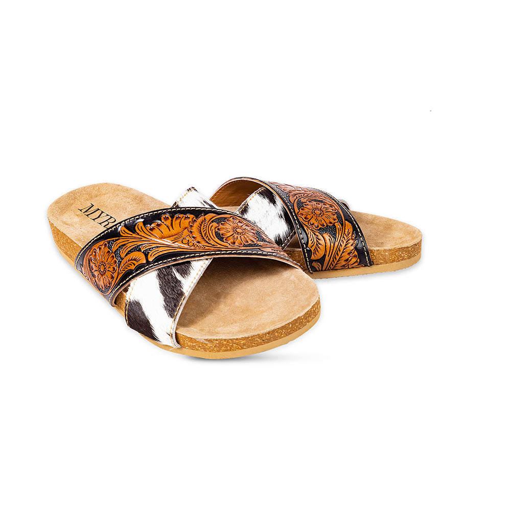 Nevada Hand-Tooled Sandals - Myra USA