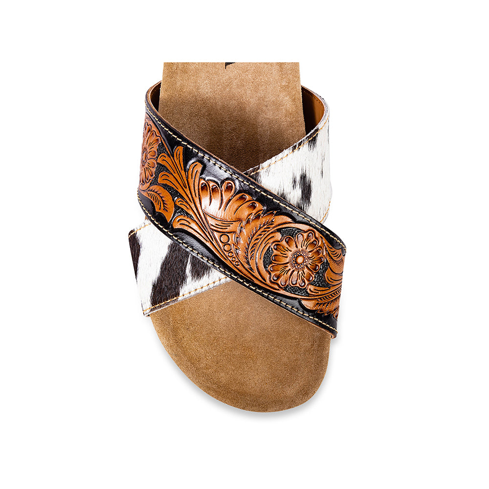 Nevada Hand-Tooled Sandals - Myra USA