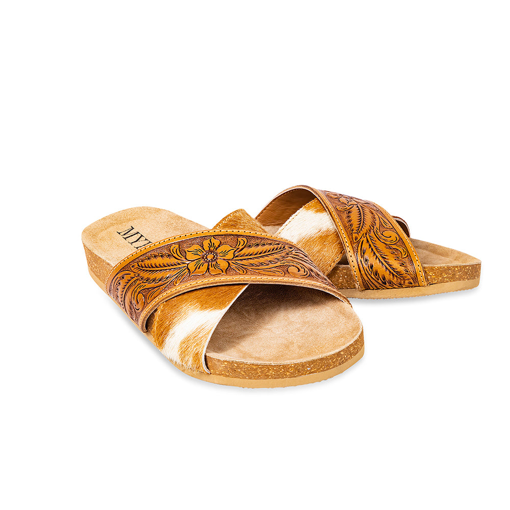 Prairie Hand-Tooled Sandals - Myra USA