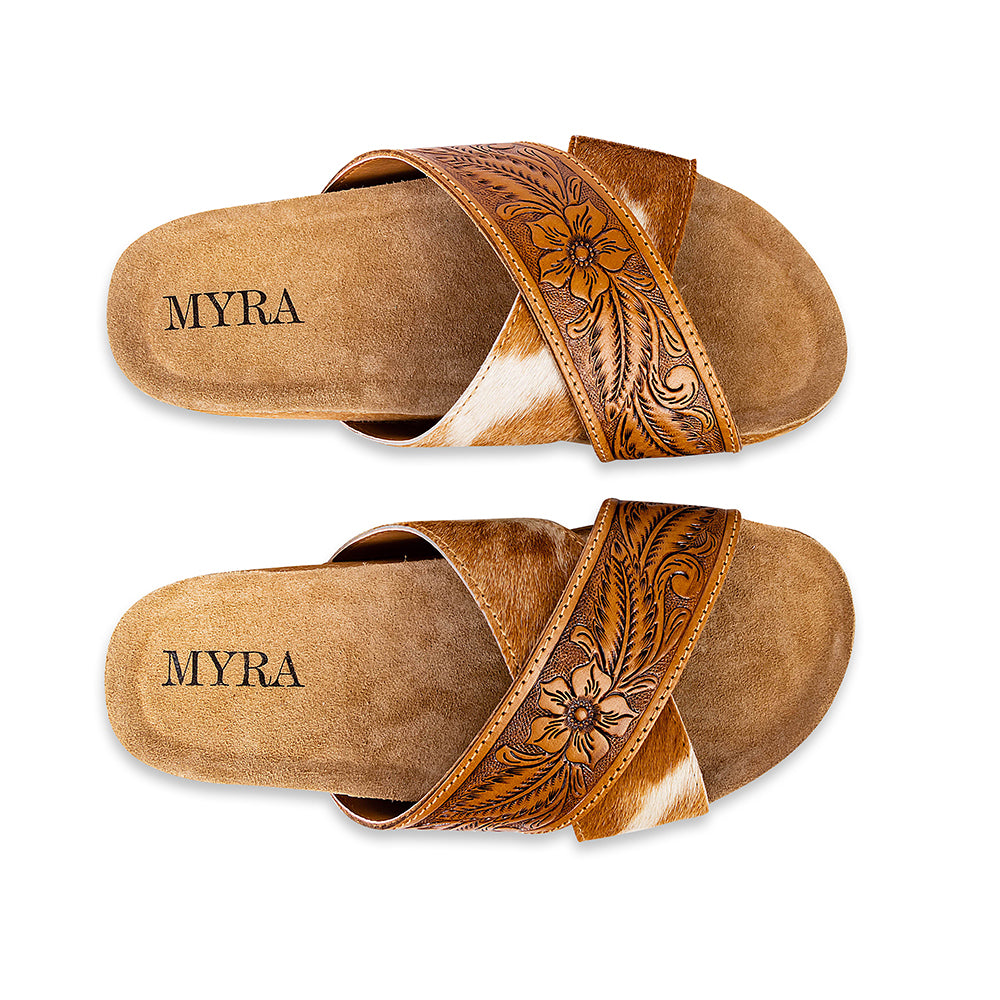 Prairie Hand-Tooled Sandals - Myra USA