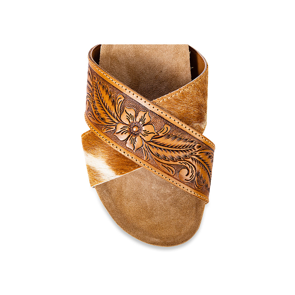 Prairie Hand-Tooled Sandals - Myra USA