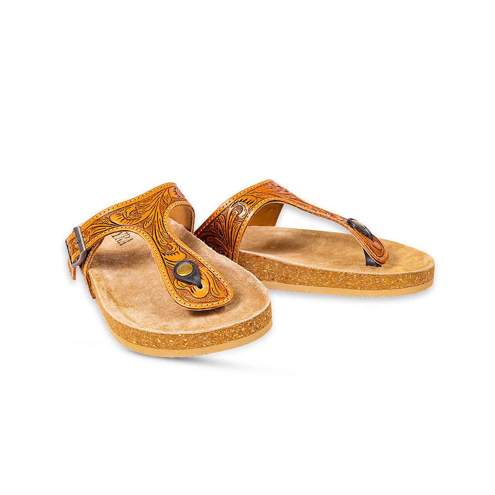 Rosie Trail Hand-Tooled Sandals - Myra USA