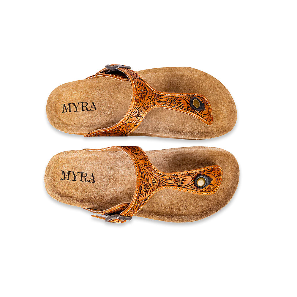 Rosie Trail Hand-Tooled Sandals - Myra USA