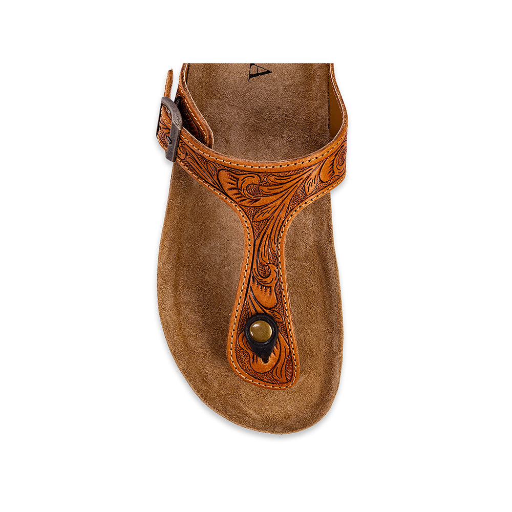 Rosie Trail Hand-Tooled Sandals - Myra USA
