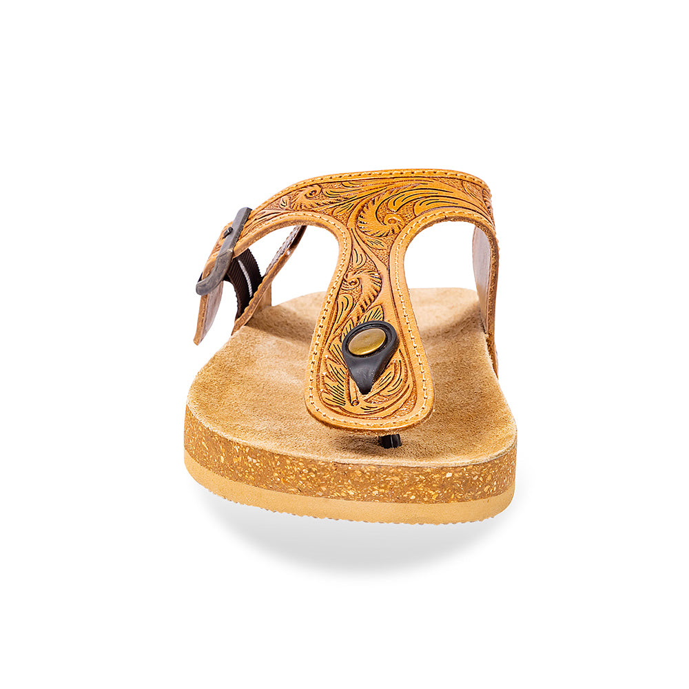 Sadie Mesa Hand-Tooled Sandals - Myra USA